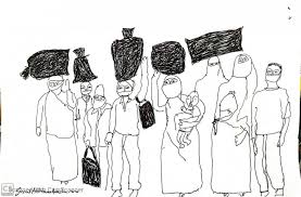 Its very simple and easy all of must try drawing this. In Sketches Migrant Labourers Long Long Journey Home