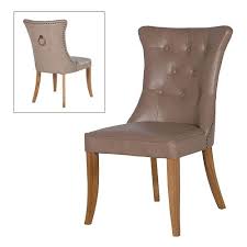 Beige Leather Dining Chair With Ring Leather Dining Chairs Dining Chairs Chair