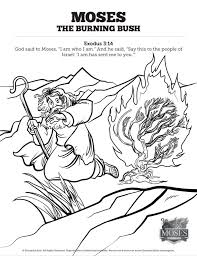 Oct 13, 2020 · i've updated this post with three new crafts, a cut and glue ten commandments printable, a simple diorama, and a coloring page showing moses standing by mt. Exodus 3 Moses And The Burning Bush Sunday School Coloring Pages Sharefaith Kids