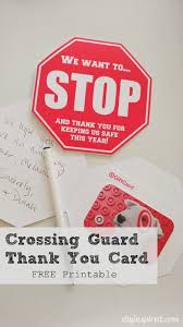 Crossing Guard Thank You Card Thank You Gifts Crossing Guard Teacher Appreciation Gifts