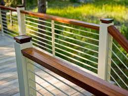 The horizontal rails are then attached between the posts parallel to the ground, rather than level. Deck Railing Design Ideas Patio Railing Deck Balusters Deck Railing Design