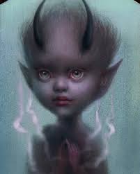 Beneath the skin, the true spirit rests 💕My little Krampus for the 2nd  Annual Krampus show at @coprogallery curated by the ever incredible  @blabworld opens 12/13! #krampus #coprogallery #blabworld #mabgraves  #oilpainting