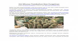 Ciri Khusus Tumbuhan Dan Fungsinya Pdf Document