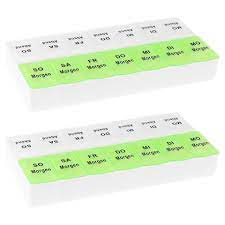 Dies sind alle angebote der tablettenbox broschüre dieser woche. Wellgro Pillendose 2x Tablettenbox Fur 7 Tage Je 2 Facher Pro Tag Pillendose Medikamentenbox Tablettenfach Wochendosierer Online Kaufen Otto