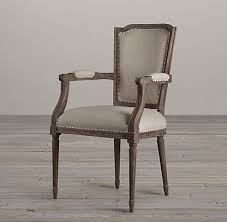 Vintage French Nailhead Restoration Hardware Restoration Hardware Dining Chairs Fabric Armchairs Upholstered Side Chair