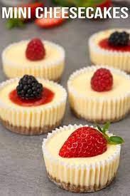 Easy Mini Cheesecakes El Mundo Eats Recipe Desserts Easy Mini Cheesecake Recipe Mini Cheesecakes