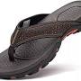 GUBARUN Flip Flops For Men,Leather Mens Sandals- Comfortable Sandal Arch Support(Khaki, 12) from www.ebay.com