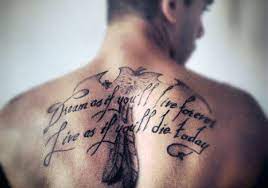 A leg tattoo is a very popular tattoo for men as any message engraved here shows that every step he takes brings him a step closer to his aim and goal in life. Top 43 Quote Tattoo Ideas 2021 Inspiration Guide