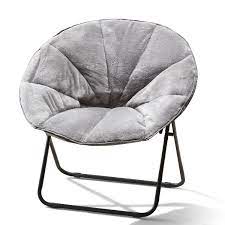 mainstays folding plush saucer chair multiple colors walmart com saucer chairs cozy room decor chair