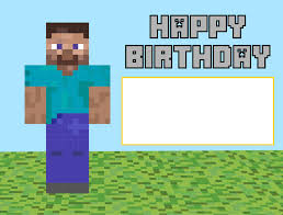 Remove the template and fold your pop up piece. 10 Best Minecraft Printable Happy Birthday Card Printablee Com