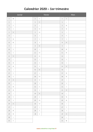 Calendrier Dernier Trimestre 2023 Calendrier 2020 À Imprimer Gratuit