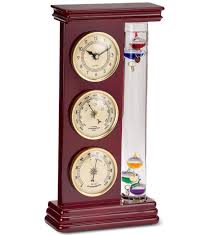 Galileo Weather Station With Clock Barometer And Thermometer Wind And Weather Weather Station Weather Instruments Clock