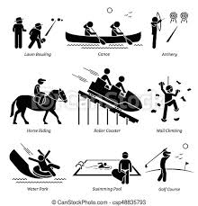 Ver más ideas sobre juegos, juegos al aire libre, juegos cooperativos. Juegos Al Aire Libre Y Actividades Recreativas La Figura De Palos Representa Juegos Al Aire Libre La Canoa El Arco La Canstock
