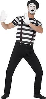 There Are No Words Mime Costume Halloween Suspenders Karneval Kostum Manner Pantomime Kostum Halloween Kostum Herren