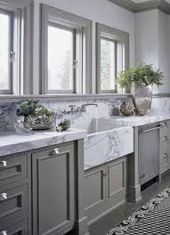 Why Thick Countertops Make A Strong Design Statement Grey Kitchen Designs Kitchen Design Marble Countertops Kitchen