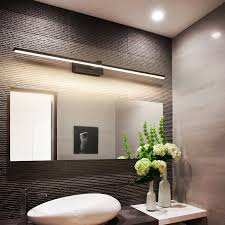 Aluminum Modern Led Bathroom Lights Indoor Top Mirror Led Wall Lamps Acylic 40 60 80 100 120cm Ac100 240v Mirror Lamp Led Indoor Wall Lamps Aliexpress