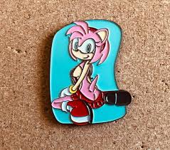 Sexy Video Game Hedgehog Girl Amy Rose Custom Made Pin Brooch - Etsy Israel