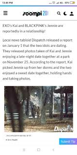 More pics show a woman getting into kai's car, thought to be jennie. Forjongin88 On Twitter First Thing According To Dispatch Jongin And Jennie Went To Haneul Park In Seoul For A Late Night Date On Nov 25th But Unfortunately Jennie Had Inkigayo Stage On