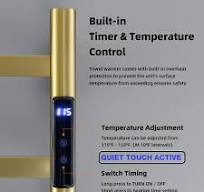 Golden Heated Towel Rack OEM Designer Towel Rail Electric Towel Radiator