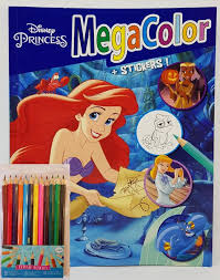De disney kleurplaten zijn geschikt voor zowel kinderen als volwassenen. Bol Com Disney Princess Mega Color Stickers Inclusief 12 Kleurpotloden 120 Kleurplaten