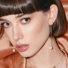 White Gold Teardrop Shape Stud Earrings With Pave Set Diamond