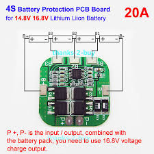4s 20a Li Ion Lithium 18650 Battery Bms Protection Pcb Board 14 8v 16 8v Cell Lithium Battery Charger Lithium Battery Battery