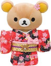 New Rilakkuma Kimono Plush Doll Stuffed Toy Kawaii Japan San X Red Rilakkuma Plushie Kawaii Plushies Kawaii Japan