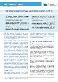 Novavax is the fifth vaccine maker to submit an application for rolling review. Jrc Publications Repository Trends In Foreign Acquisitions And Greenfield Investment In Eu Foreign Investment Bulletin June Release