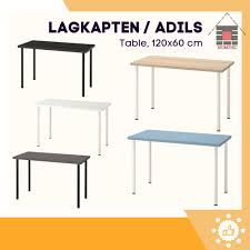 Here at ikea we offer a range of sofas, beds, mattresses, wardrobes, kitchen cabinets, dining tables, chairs and more. Ikea Lagkapten Adils Table 120x60 Cm I Meja 120x60 Cm Black White Blue Grey New Linnmon Shopee Malaysia
