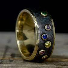 Men S Ring Marvel Infinity Gauntlet Ring Gold Etsy Rings For Men Gemstones Marvel Infinity