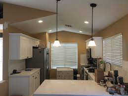 Installed 4 X 6 Inch Recessed Lights With A Dimmer Switch And 2 Pendant Lighting Supports And Pendant Lightin Recessed Lighting Kitchen Ceiling Lights Lighting