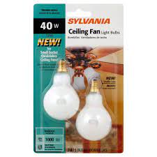 At only 5 watts these bulbs are well under the recommended ceiling fan bulb wattage while outputting a 50 watt incandescent equivalent. Sylvania 40 Watt A15 Frost Ceiling Fan Light Bulbs Shop Light Bulbs At H E B
