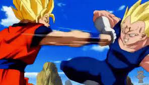 # anime # dragon # energy # goku # dbz. Goku Vs Vegeta Gif Gfycat