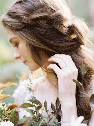 Boho Bridal Hair Natural Rustic Styling Perfect For A Minimal Bridal Look Or Outdoor Wedding Scotland Wedding Boho Bridal Hair Bridal Hair