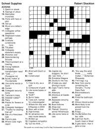 Easy printable and online crossword puzzles and games. Free Printable Crossword Puzzles Medium Difficulty