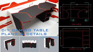 Best diy gaming computer desk from 22 best gaming puters images on pinterest. Diy Gaming Desk Using Basic Tools Plans And Details Youtube