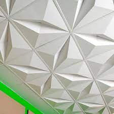 The ceiling panels feature quick and easy. Cardboard Suspended Ceiling Crystal Foldscapes Mio Tile Decorative Three Dimensional