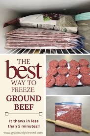 The Best And Fastest Thawing Way To Freeze Ground Beef Graciously Blessed Beef Freezer Meals Frozen Meals Freezer Friendly Meals