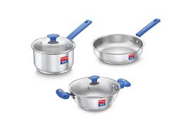 Prestige Platina Special Byk Stainless Steel Cookware Set Kadai Fry Pan Sauce Pan With 2 Cookware Set Stainless Steel Cookware Set Stainless Steel Cookware