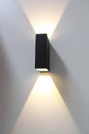 Block Up Down Exterior Wall Light Exterior Wall Light Facade Lighting Black Outdoor Wall Lights