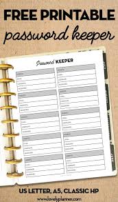 Grab these 7 free printable username and password template pdfs. Free Printable Password Tracker Lovely Planner