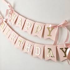 Personalized Birthday Banners For Adults Blush Rose Gold Happy Birthday Banner Personalized Girl 1st Etsy In 2020 Gold Birthday Party Decorations Baby Birthday Party Girl Baby Girl 1st Birthday