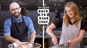 Basics with babish is a cooking show dedicated to creating a knowledge and understanding of basic cooking styles and techniques. Binging With Babish Tries To Keep Up With A Professional Chef Back To Back Chef Bon Appetit Youtube