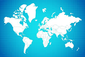 Digital map abstraction in light blue colors. World Map Images Free Vectors Stock Photos Psd