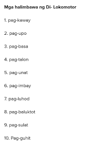 3 question lokomotor at di lokomotor kahulugan. Ano Ano Ang Kilos Di Lokomotor Brainly Ph