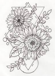 Sunflower, roses and narcisus illustration quantity. Geometric Sunflowers Watercolor Mamas Drawings Illustration Flowers Plants Trees Flowers Flowers I Z Sunflowers Artpal