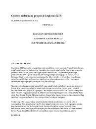 Contoh proposal semi formal pdf. Contoh Proposal Ilmiah Sederhana Cara Golden