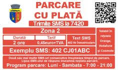 Plata se poate face prin: 10 Sms Parking By Tpark Ideas Sms Park Cluj Napoca