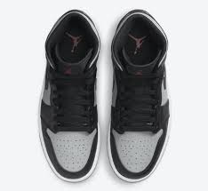 Novo Lancamento Air Jordan 1 Mid Black Red Grey Vox Sneakers