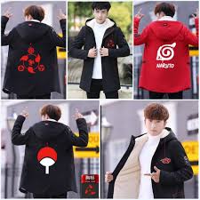 Anime Naruto Akatsuki Uzumaki Naruto Sharingan Men Winter Warm Coat Long Jacket Fashion Clothing Shoes Accessories Mens Coats Jackets Men Winter Warm Coat